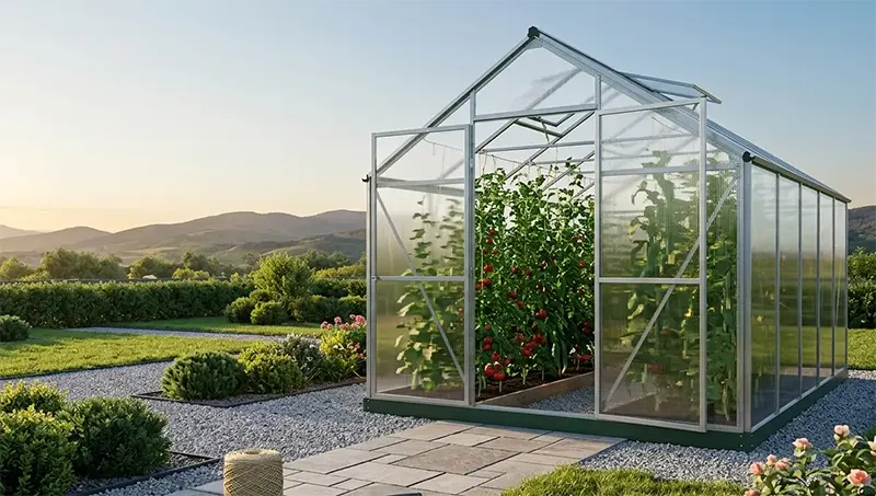 Прямостенная теплица в Караганде